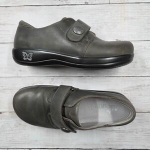 Alegria Loafer Women 38(8-8.5) Gray Jolene Leather Hook Loop JOL-7413